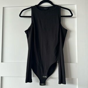 TopShop black Cold Shoulder Body Suit